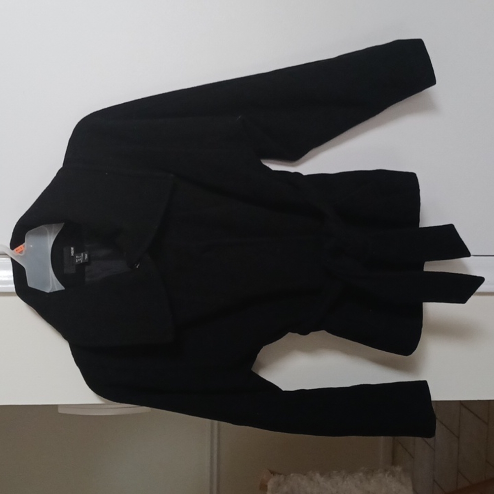 Waist length wool coat